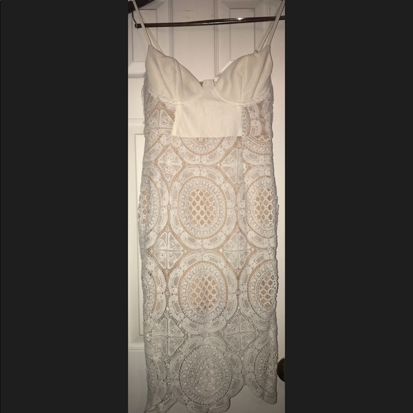 White Crochet Dress - Picture 3 of 4